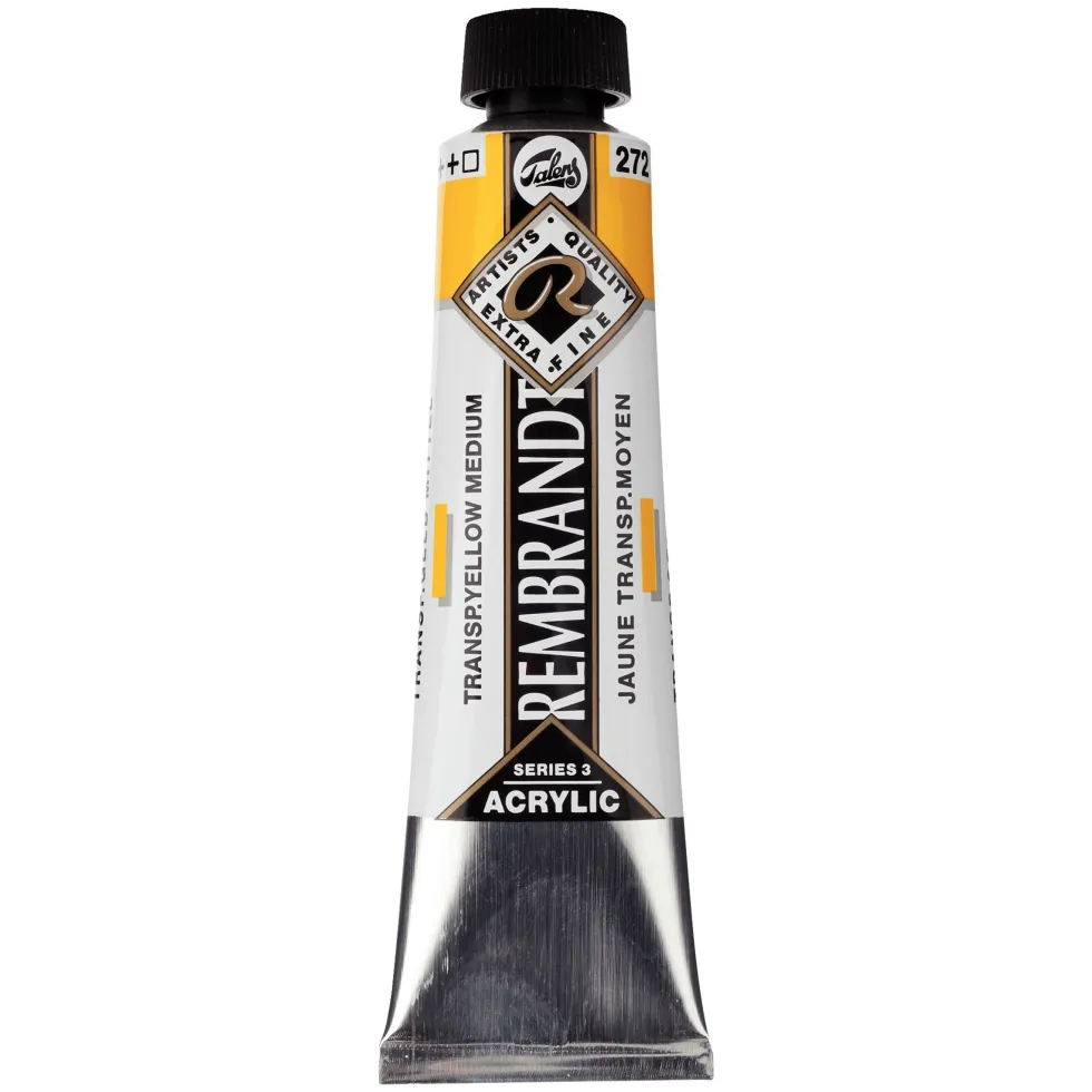 Farba akrylowa - Rembrandt - Transparent Yellow Medium, 40 ml