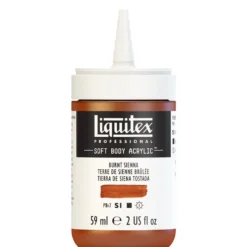 Farba akrylowa Soft Body - Liquitex - Burnt Sienna, 59 ml