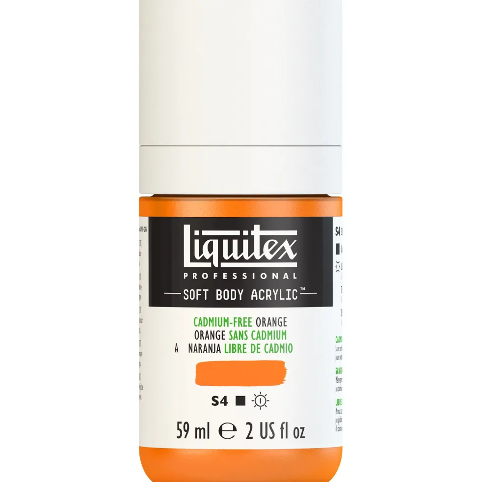 Farba akrylowa Soft Body - Liquitex - Cadmium Free Orange, 59 ml