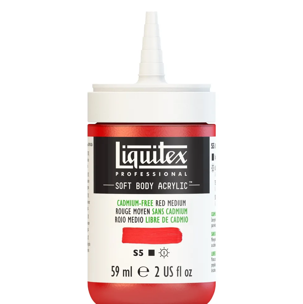 Farba akrylowa Soft Body - Liquitex - Cadmium Free Red Medium, 59 ml