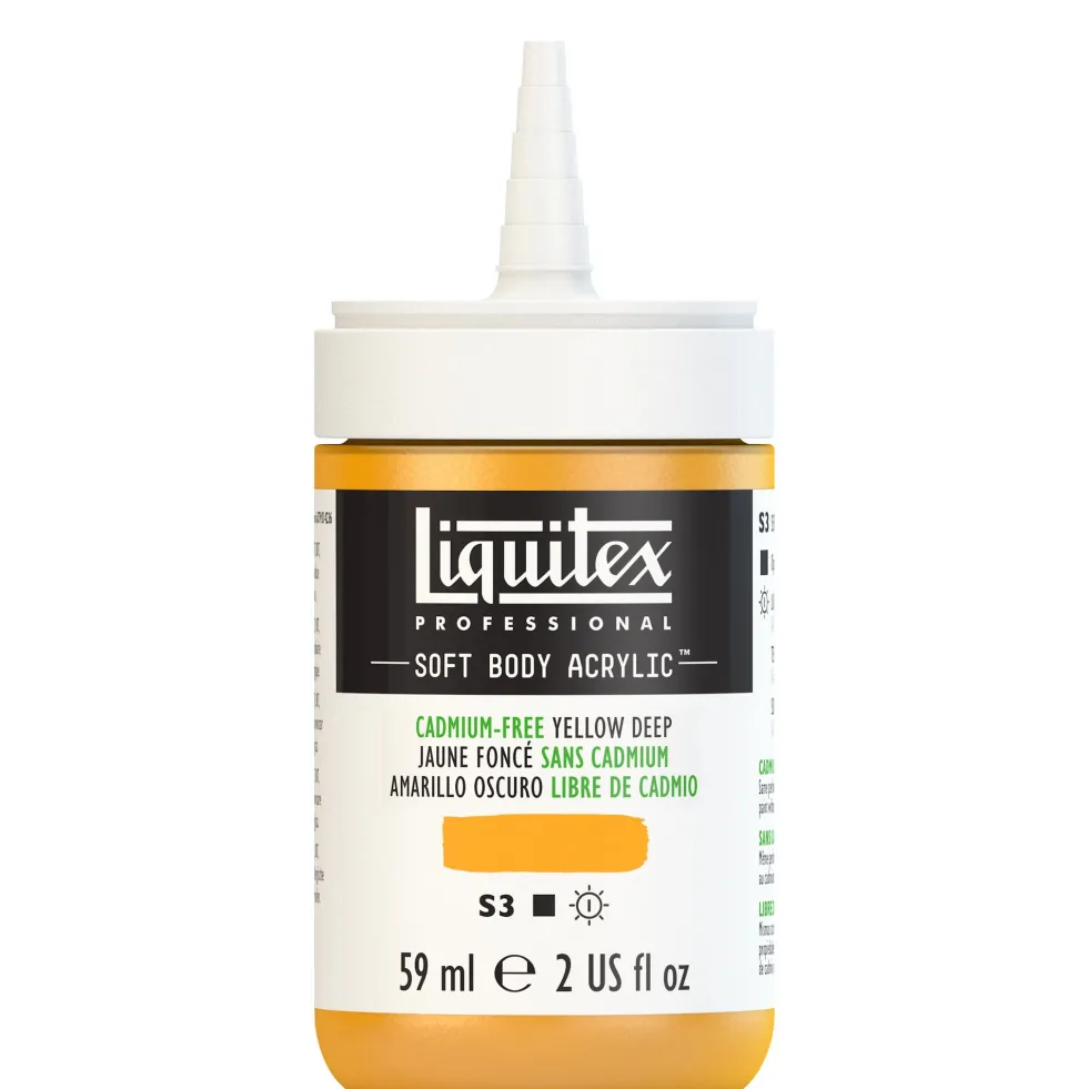 Farba akrylowa Soft Body - Liquitex - Cadmium Free Yellow Deep, 59 ml