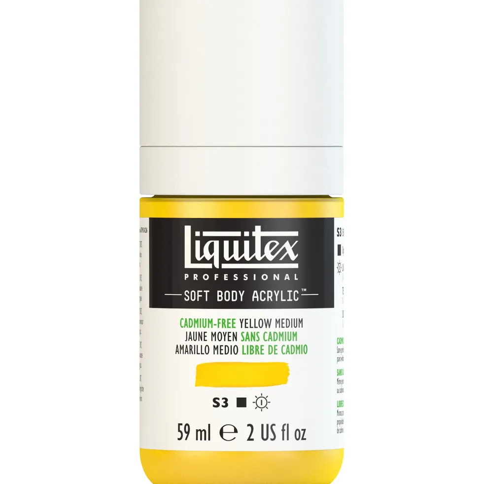 Farba akrylowa Soft Body - Liquitex - Cadmium Free Yellow Medium, 59 ml