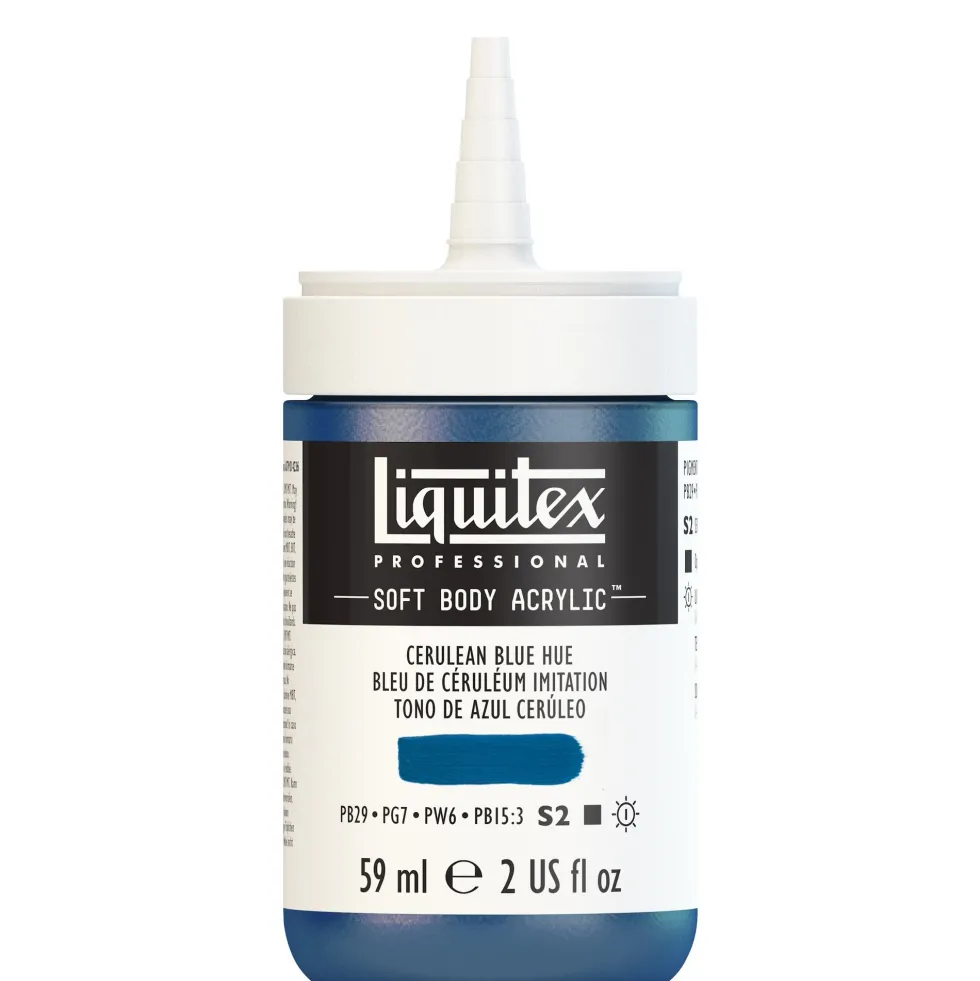 Farba akrylowa Soft Body - Liquitex - Cerulean Blue Hue, 59 ml