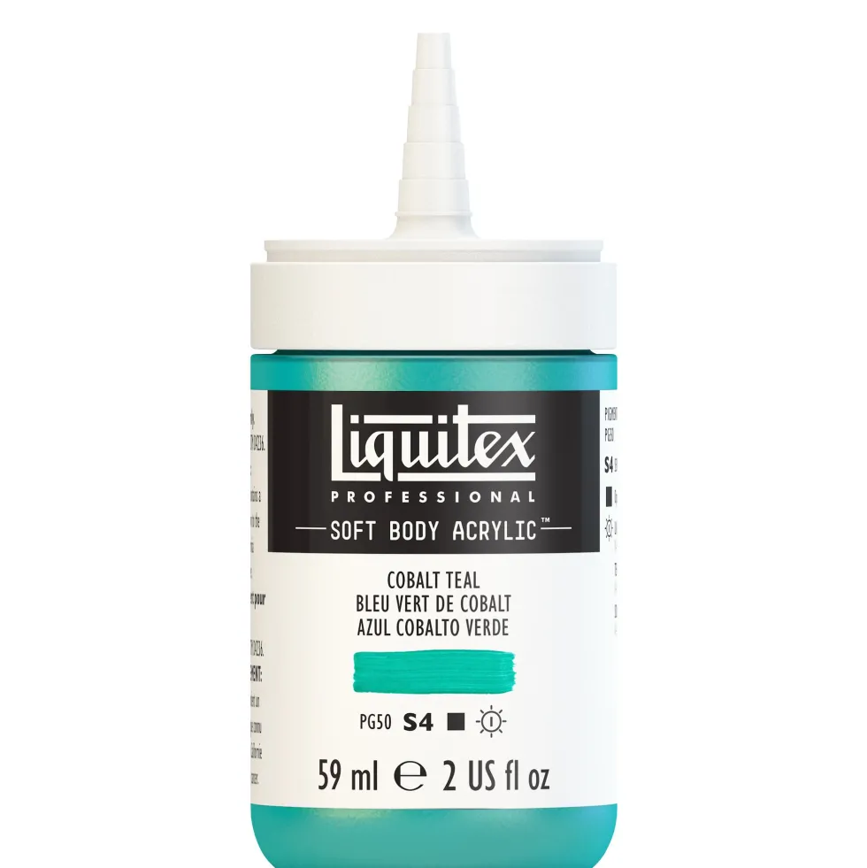 Farba akrylowa Soft Body - Liquitex - Cobalt Teal Row, 59 ml