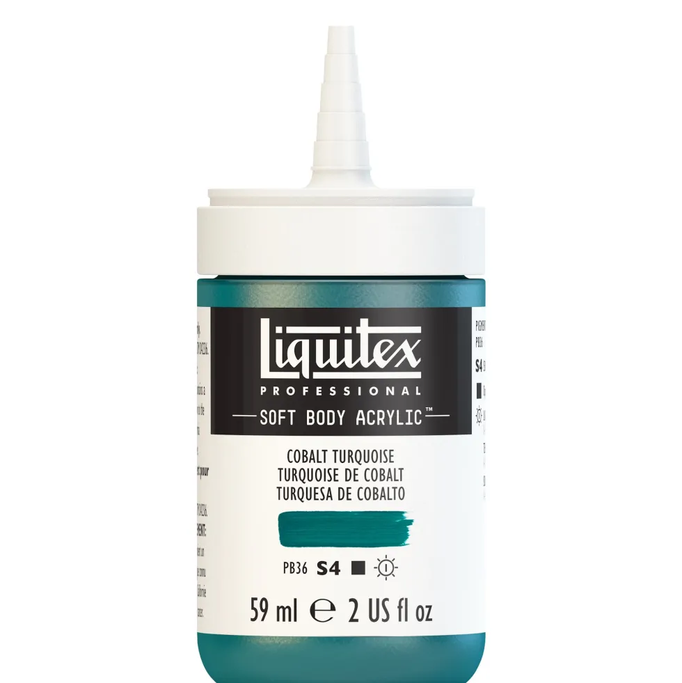 Farba akrylowa Soft Body - Liquitex - Cobalt Turquoise, 59 ml