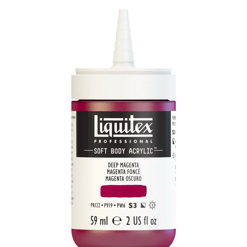 Farba akrylowa Soft Body - Liquitex - Deep Magenta, 59 ml