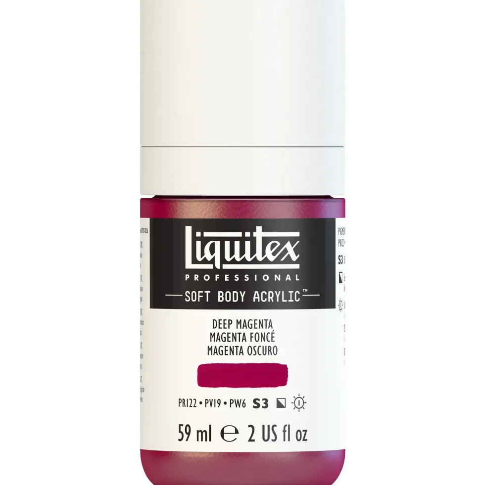 Farba akrylowa Soft Body - Liquitex - Deep Magenta, 59 ml