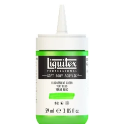 Farba akrylowa Soft Body - Liquitex - Fluo Green, 59 ml