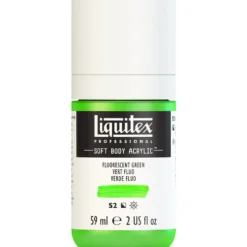 Farba akrylowa Soft Body - Liquitex - Fluo Green, 59 ml