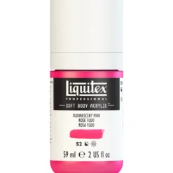 Farba akrylowa Soft Body - Liquitex - Fluo Pink, 59 ml