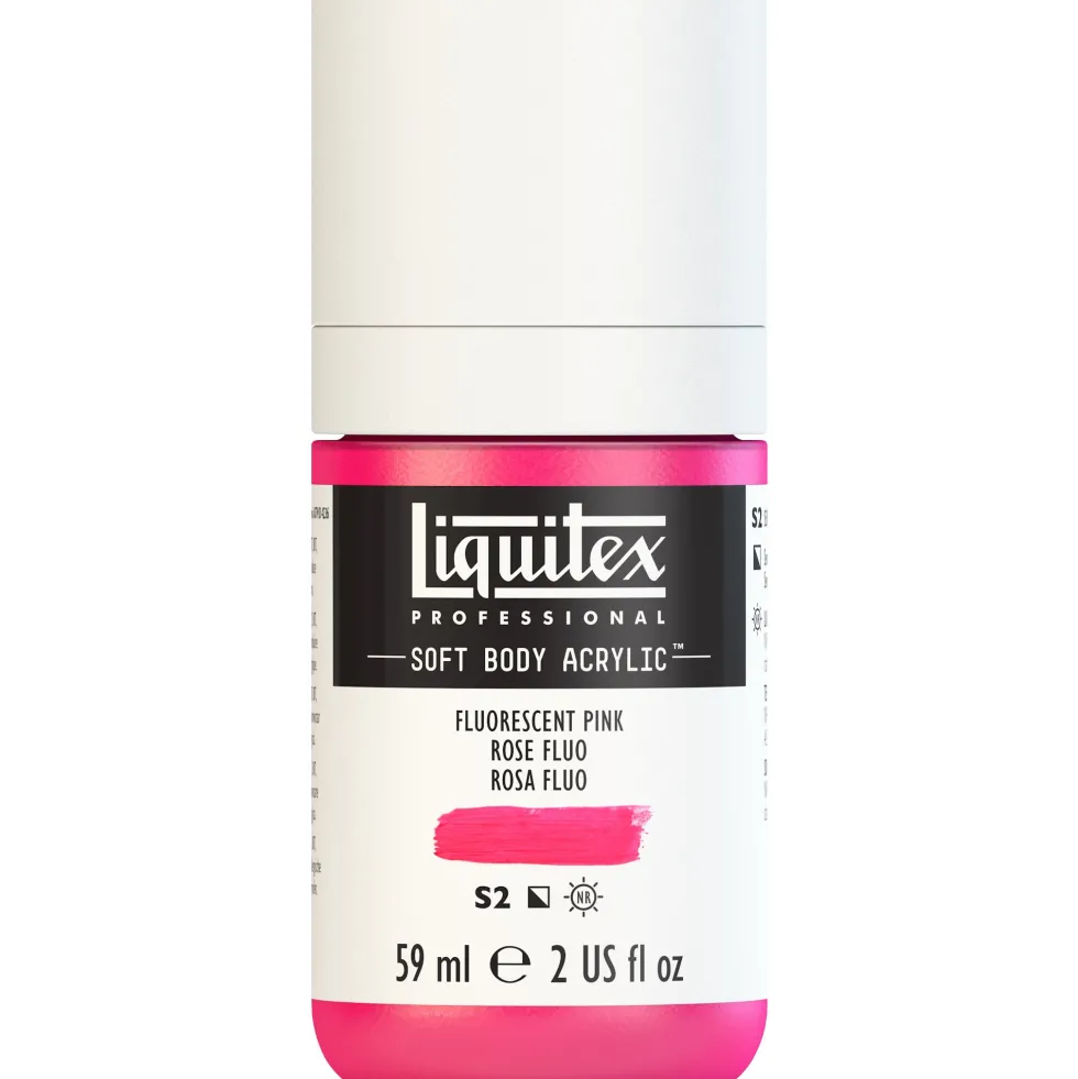 Farba akrylowa Soft Body - Liquitex - Fluo Pink, 59 ml