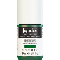 Farba akrylowa Soft Body - Liquitex - Green Deep Permanent, 59 ml