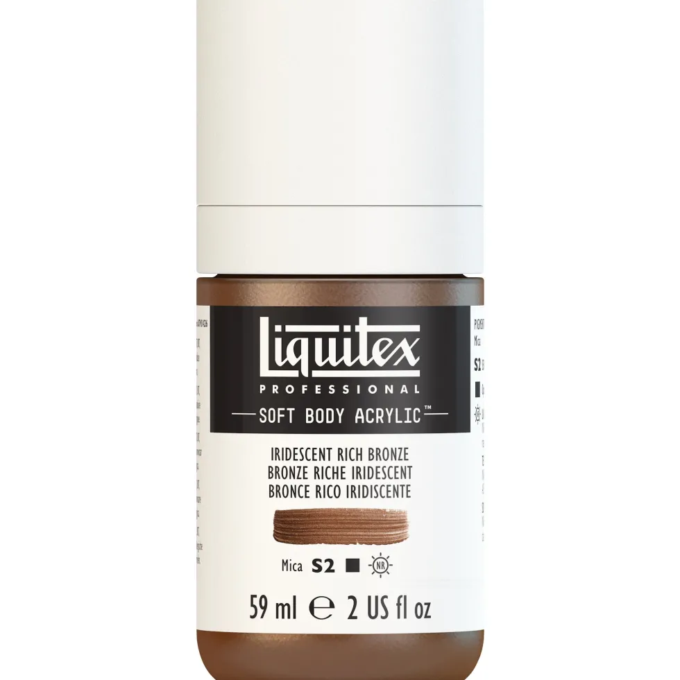 Farba akrylowa Soft Body - Liquitex - Iridescent Rich Bronze, 59 ml