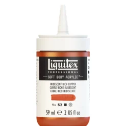 Farba akrylowa Soft Body - Liquitex - Iridescent Rich Copper, 59 ml