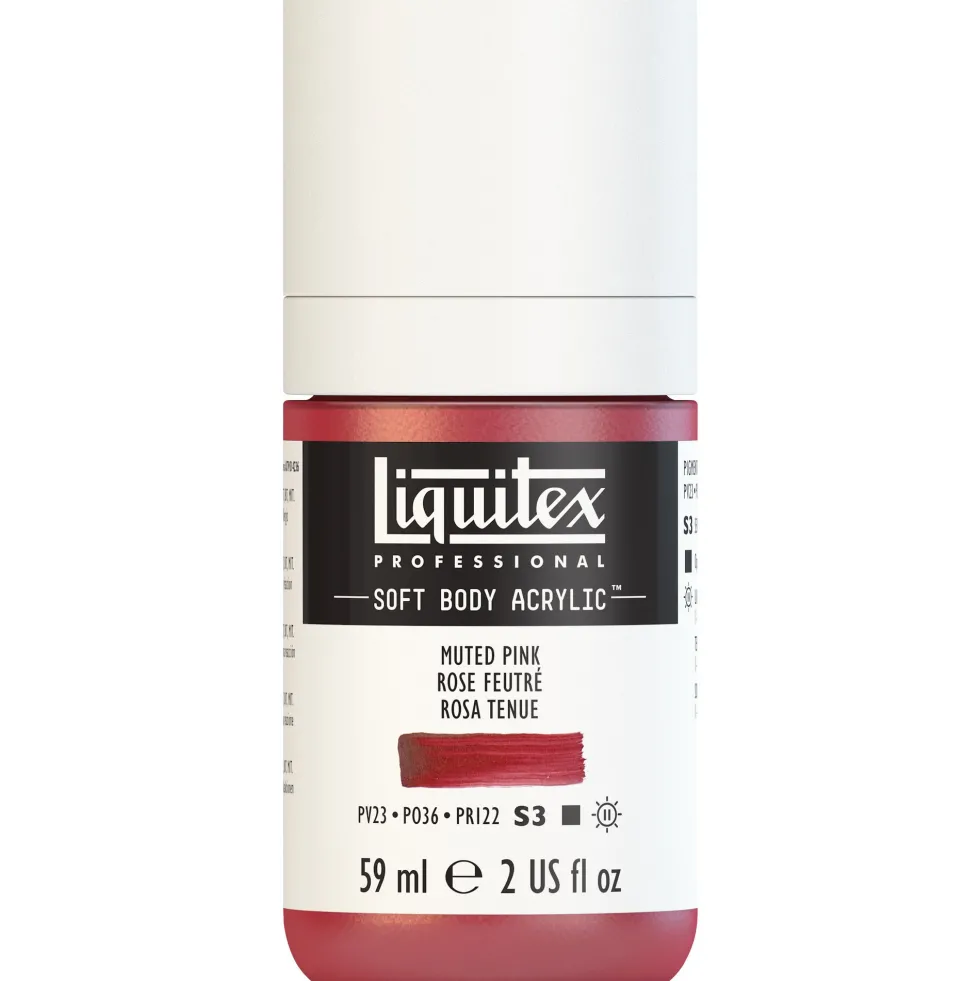 Farba akrylowa Soft Body - Liquitex - Muted Pink, 59 ml
