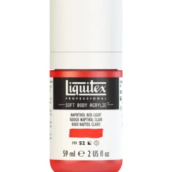 Farba akrylowa Soft Body - Liquitex - Naphthol Red Light, 59 ml