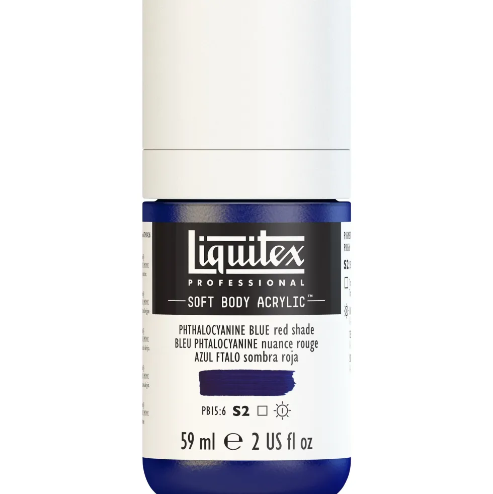 Farba akrylowa Soft Body - Liquitex - Phthalocyanine Blue Red Shade, 59 ml