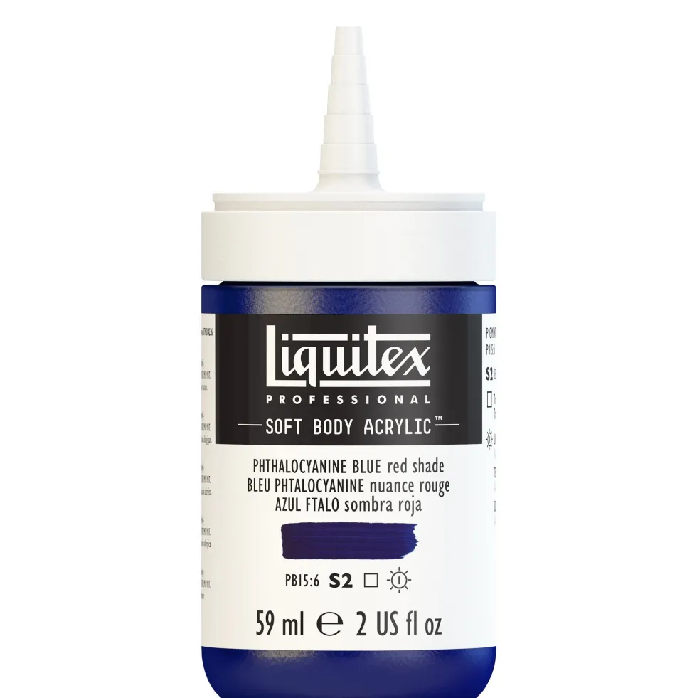 Farba akrylowa Soft Body - Liquitex - Phthalocyanine Blue Red Shade, 59 ml