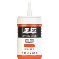 Farba akrylowa Soft Body - Liquitex - Pyrrole Orange, 59 ml