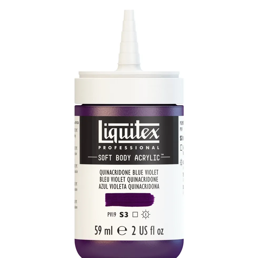 Farba akrylowa Soft Body - Liquitex - Quinacridone Blue Violet, 59 ml