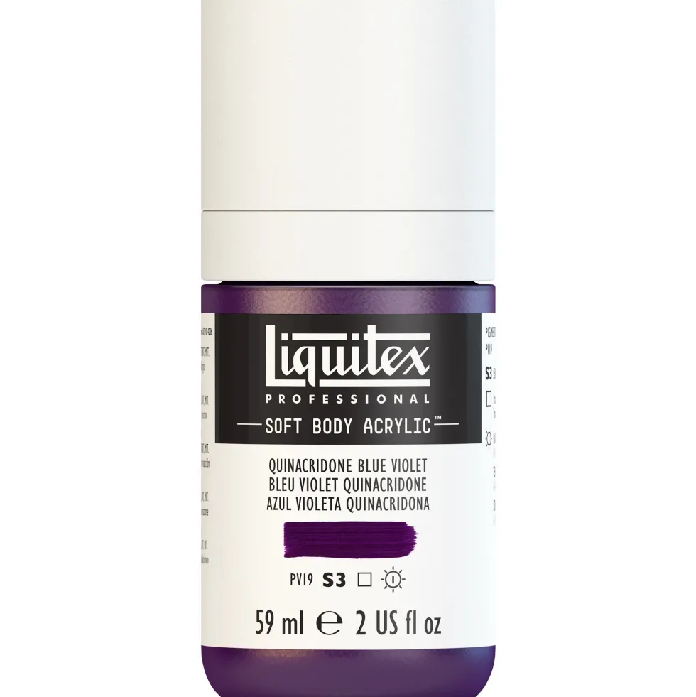 Farba akrylowa Soft Body - Liquitex - Quinacridone Blue Violet, 59 ml