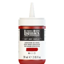 Farba akrylowa Soft Body - Liquitex - Quinacridone Red Orange, 59 ml