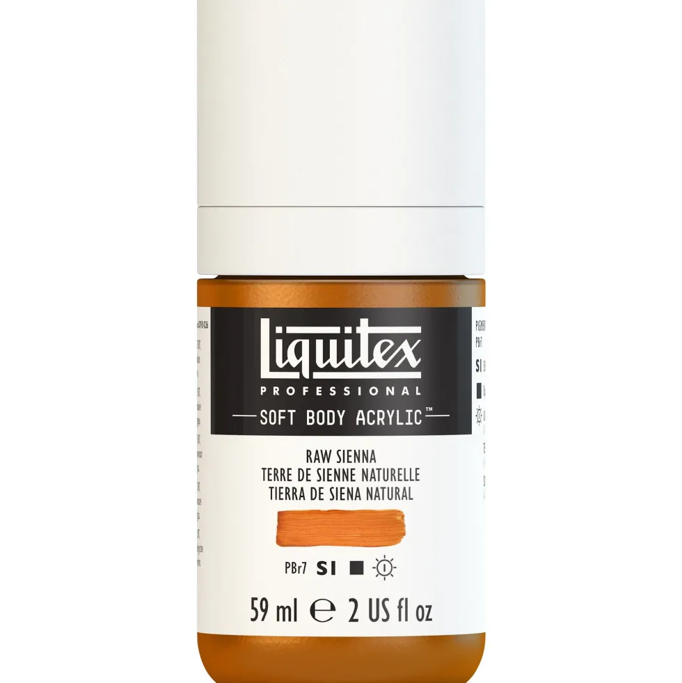 Farba akrylowa Soft Body - Liquitex - Raw Sienna, 59 ml