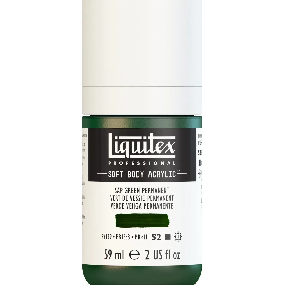 Farba akrylowa Soft Body - Liquitex - Sap Green Permanent, 59 ml