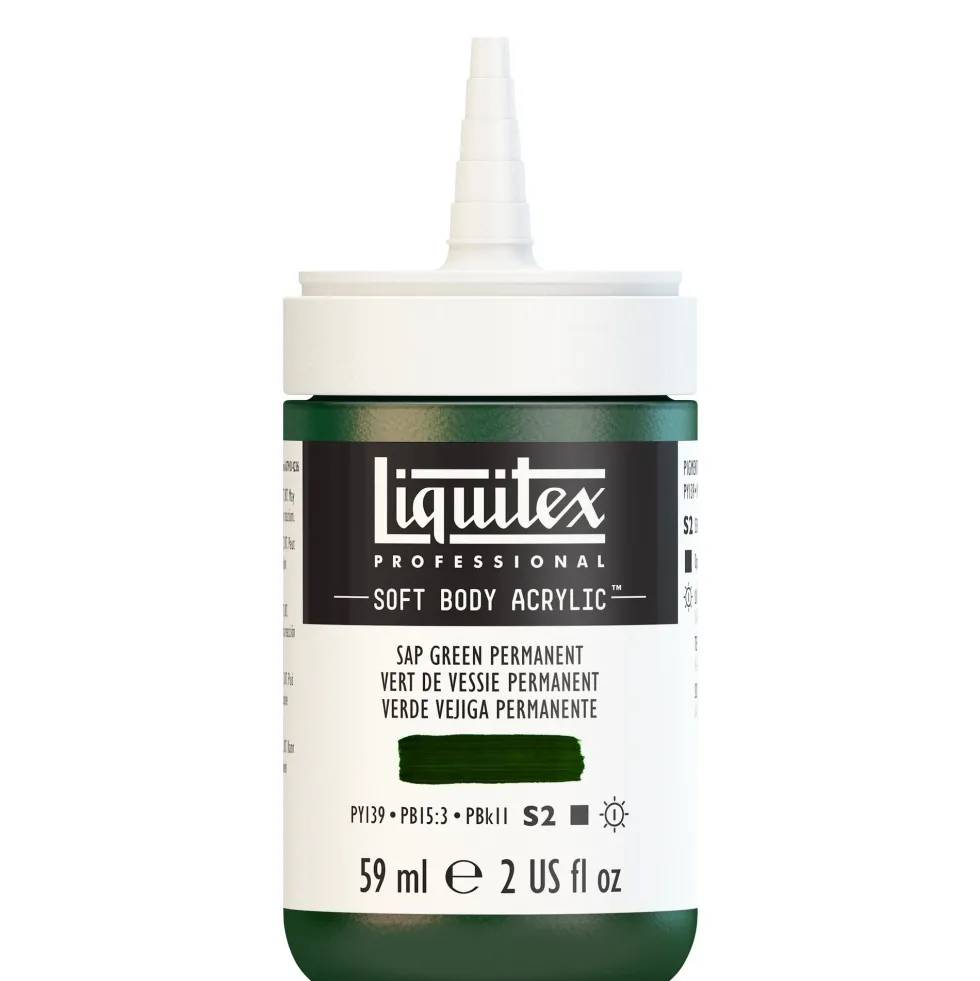 Farba akrylowa Soft Body - Liquitex - Sap Green Permanent, 59 ml