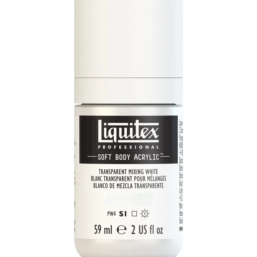 Farba akrylowa Soft Body - Liquitex - Transparent Mixing White, 59 ml
