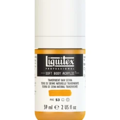 Farba akrylowa Soft Body - Liquitex - Transparent Raw Sienna, 59 ml