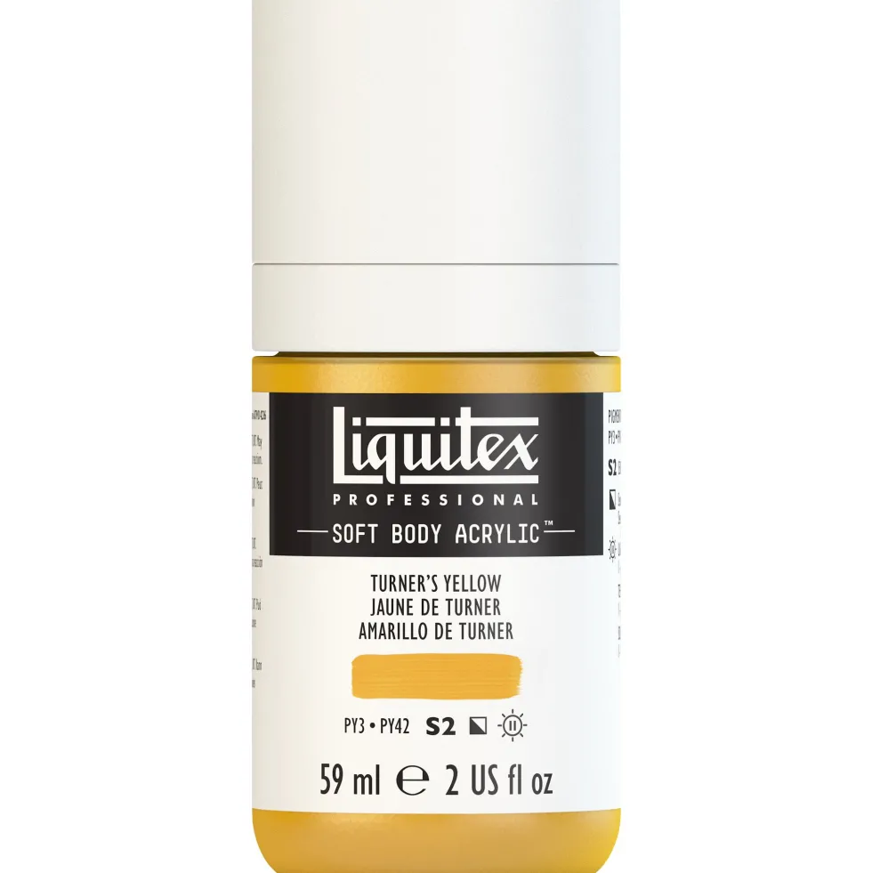 Farba akrylowa Soft Body - Liquitex - Turner's Yellow, 59 ml