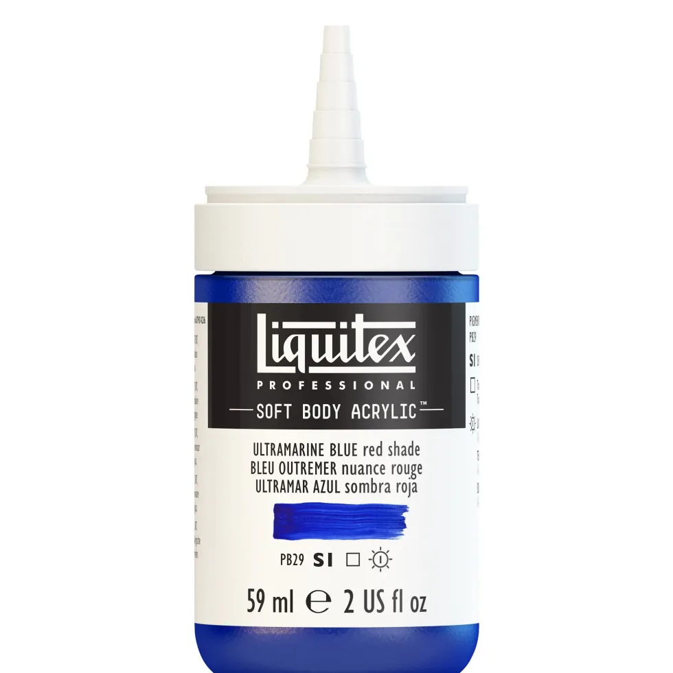Farba akrylowa Soft Body - Liquitex - Ultramarine Blue Red Shade, 59 ml