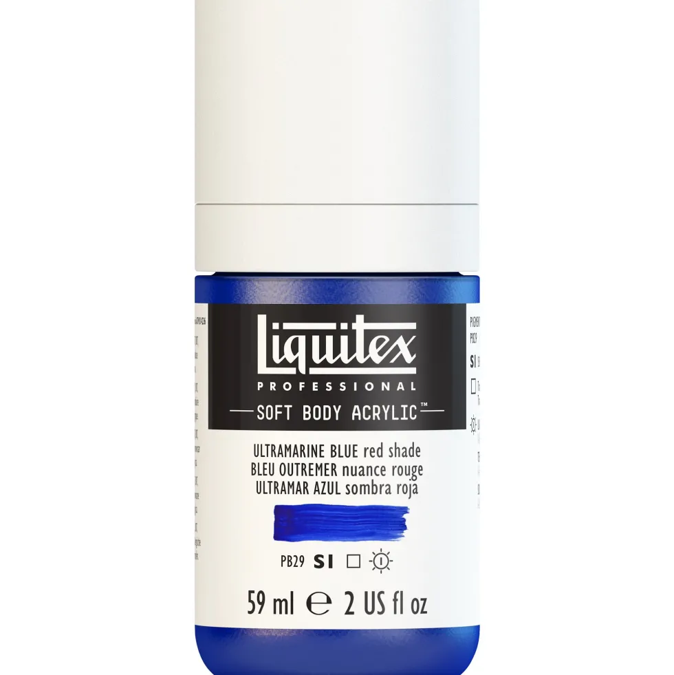 Farba akrylowa Soft Body - Liquitex - Ultramarine Blue Red Shade, 59 ml