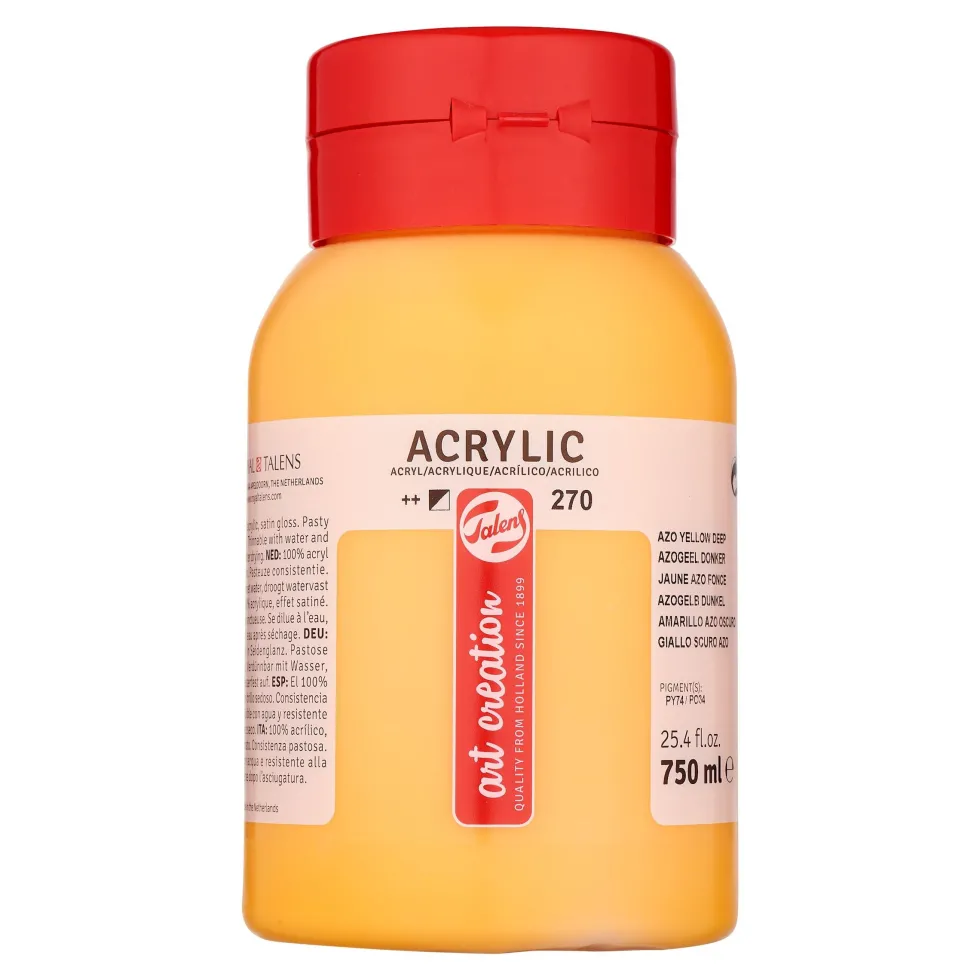 Farba akrylowa - Talens Art Creation - Azo Yellow Deep, 750 ml