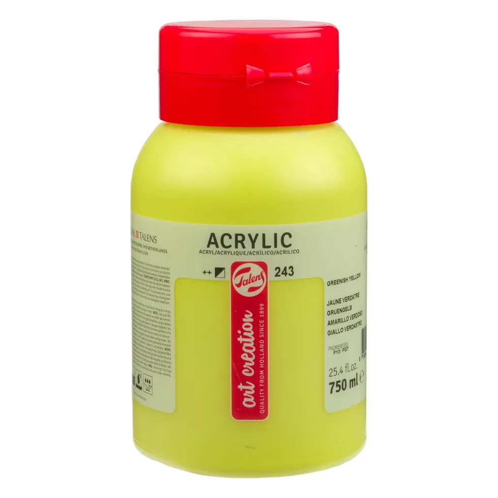 Farba akrylowa - Talens Art Creation - 243, Greenish Yellow, 750 ml