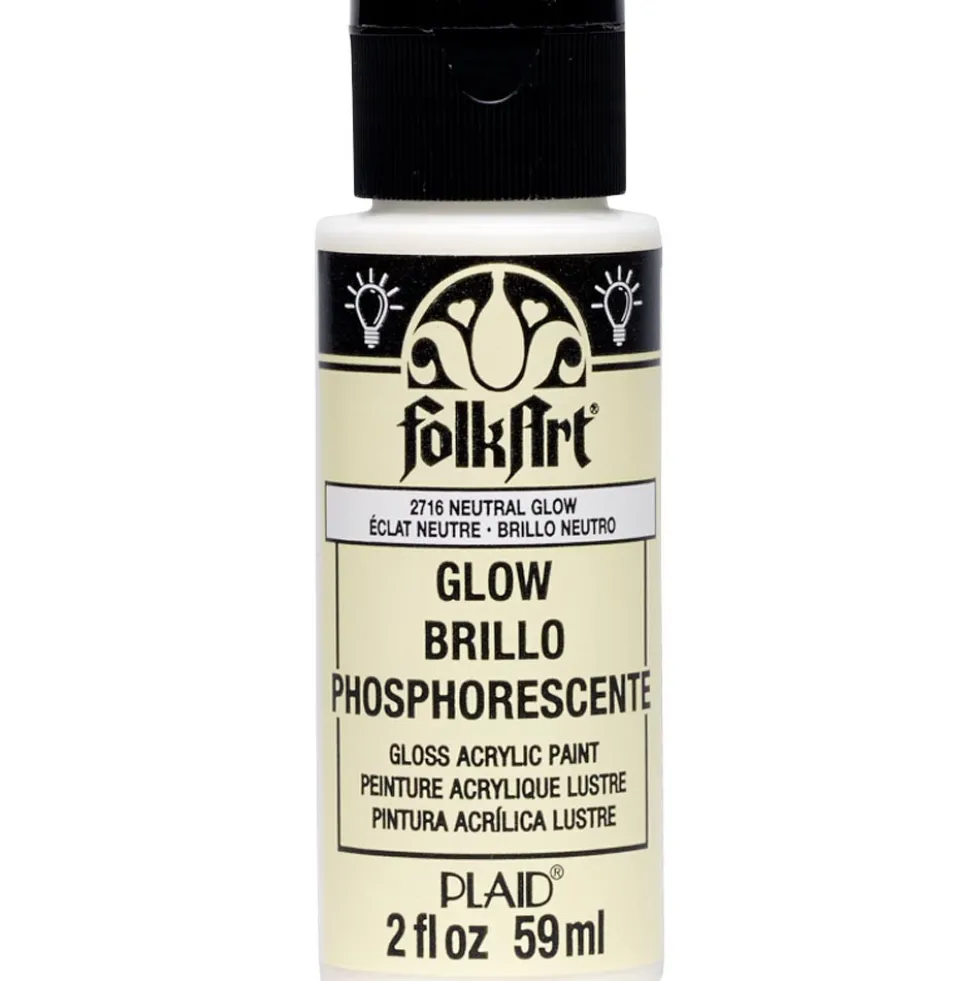 Farba akrylowa świecąca w ciemności - FolkArt - 59 ml