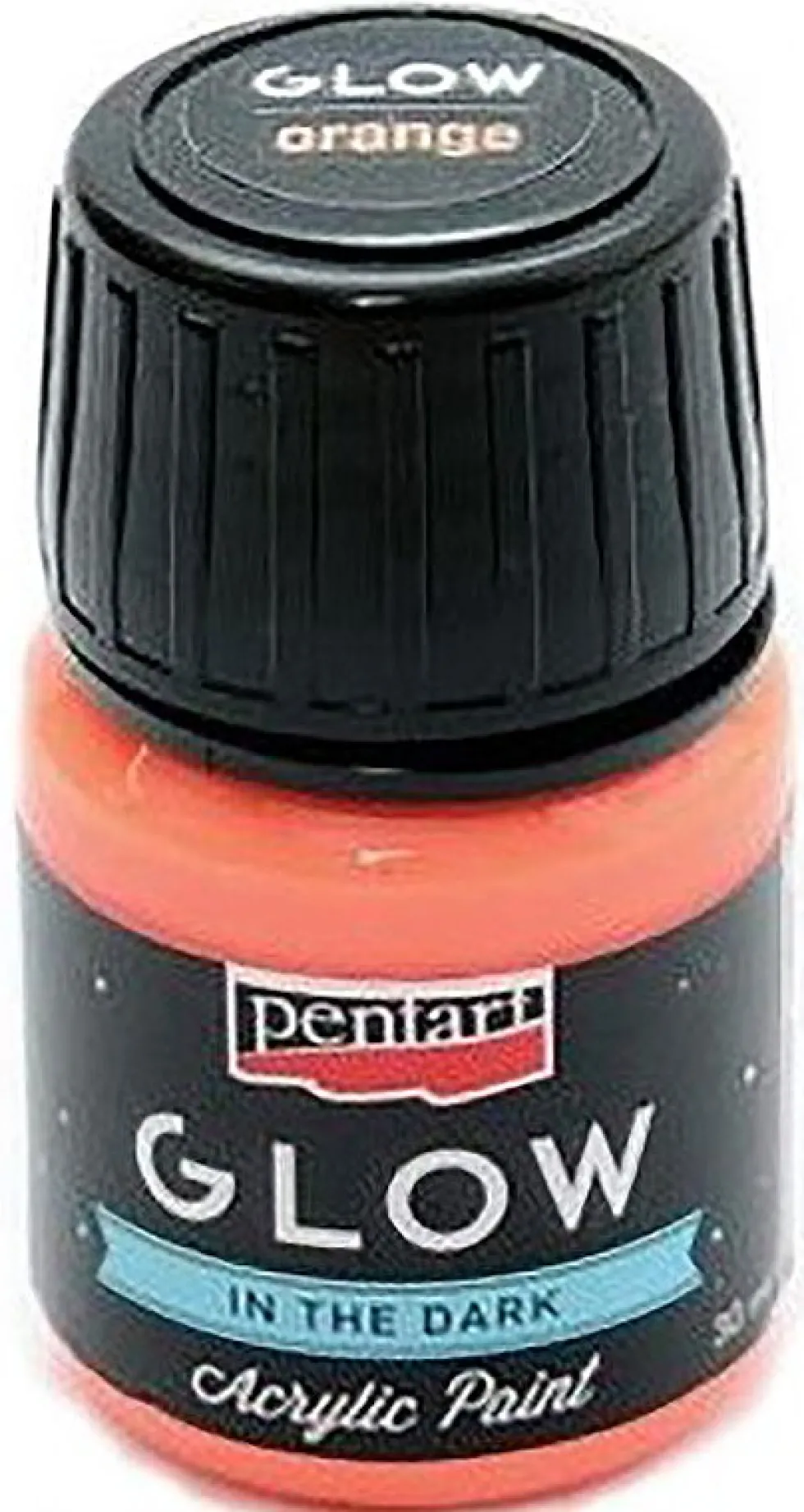 Farba akrylowa świecąca w ciemności - Pentart - pomarańczowa 30 ml