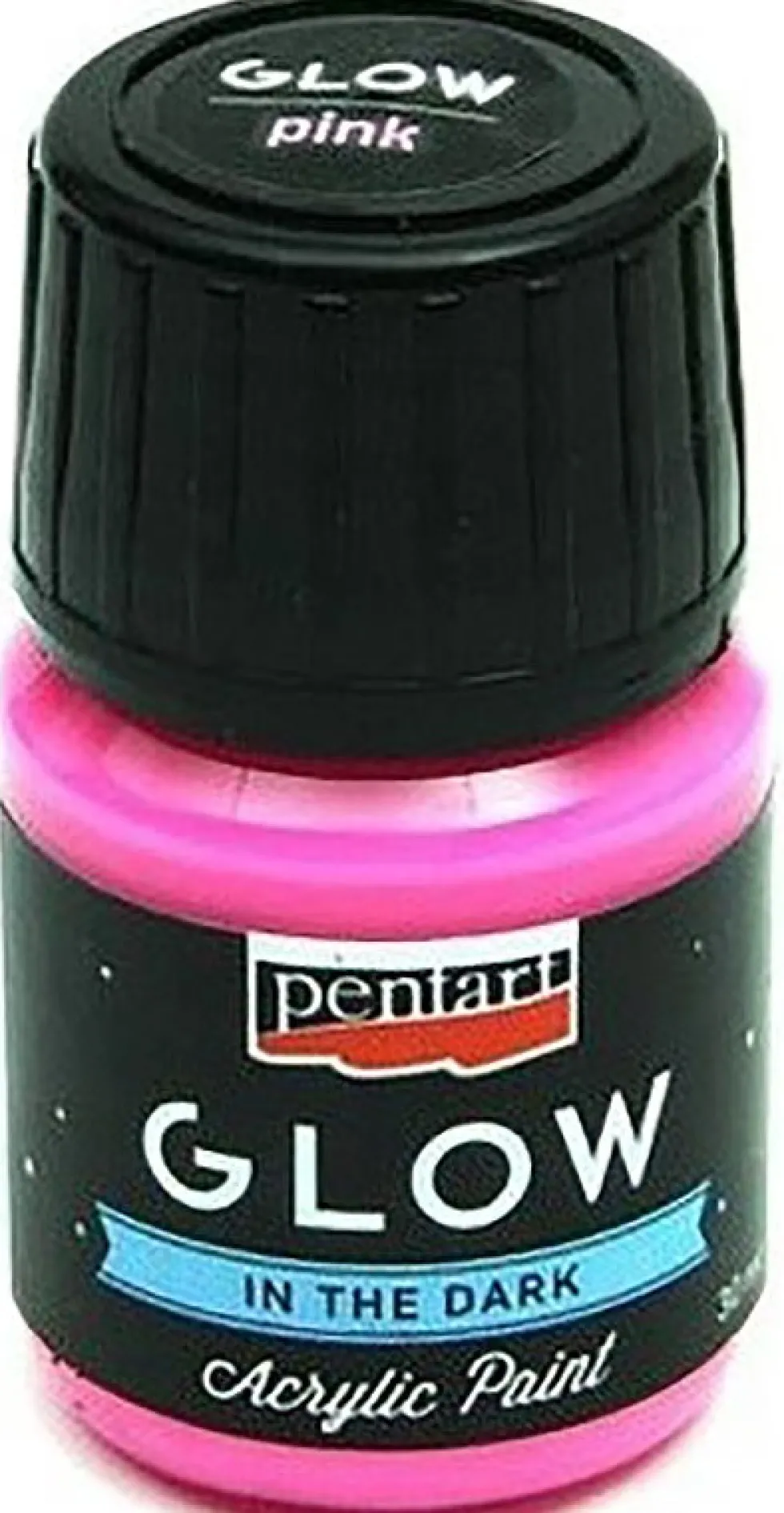 Farba akrylowa świecąca w ciemności - Pentart - różowa 30 ml