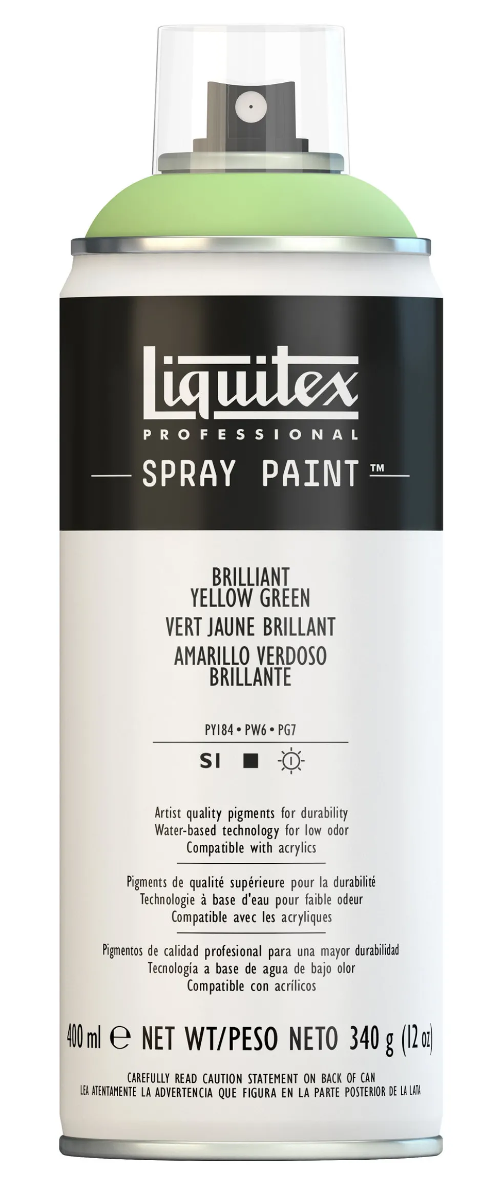 Farba akrylowa w spray'u - Liquitex - Brilliant Yellow Green, 400 ml