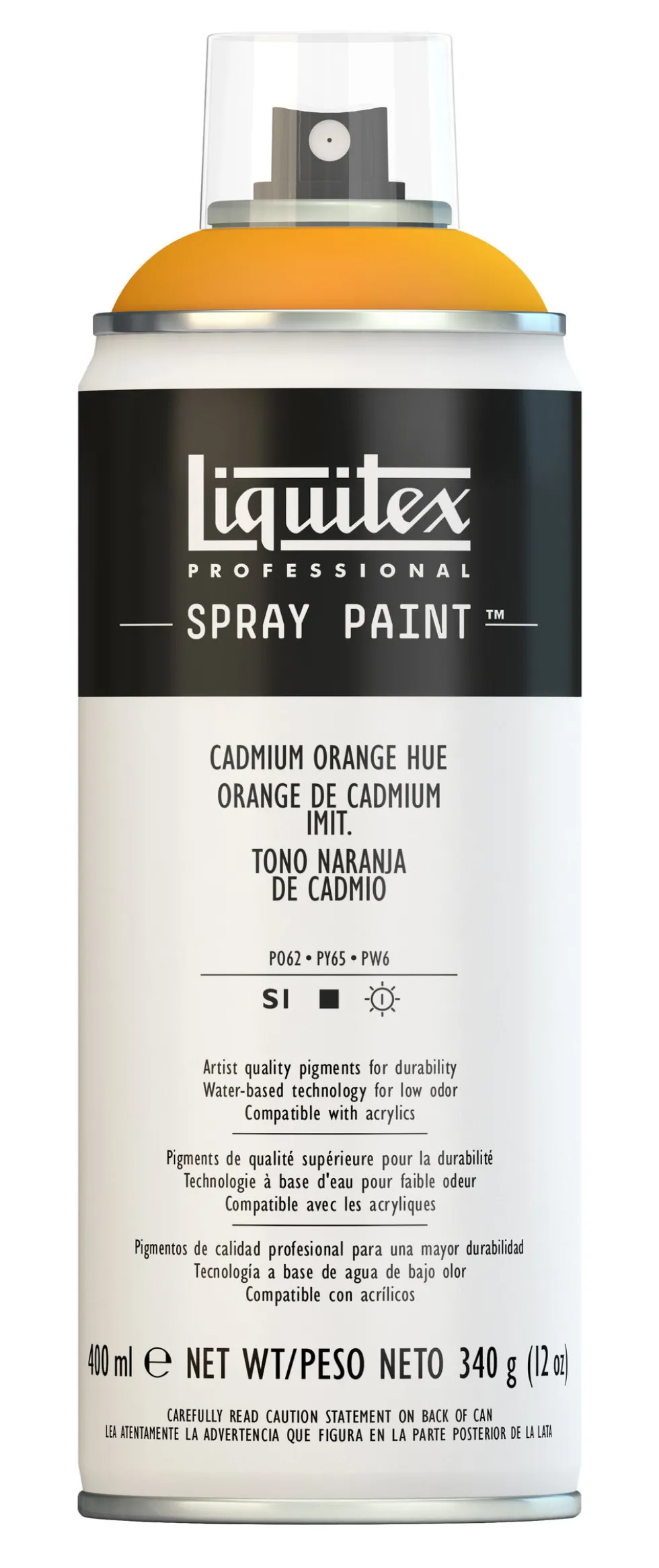 Farba akrylowa w spray'u - Liquitex - Cadmium Orange Hue, 400 ml