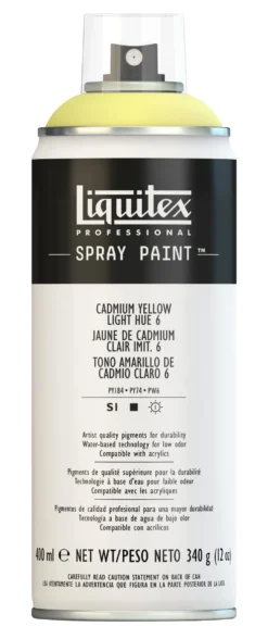 Farba akrylowa w spray'u - Liquitex - Cadmium Yellow Light Hue 6, 400 ml