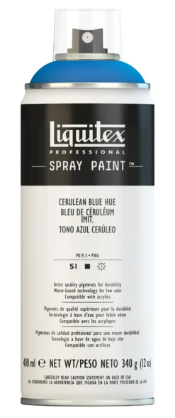Farba akrylowa w spray'u - Liquitex - Cerulean Blue Hue, 400 ml