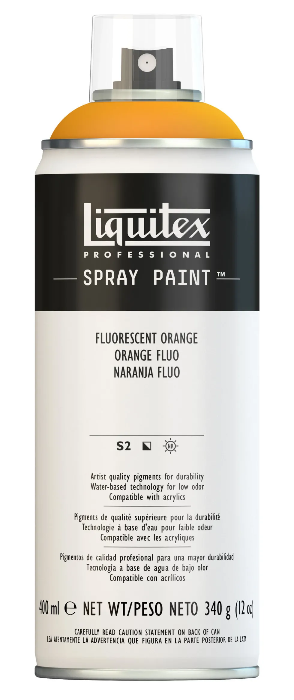 Farba akrylowa w spray'u - Liquitex - Fluorescent Orange, 400 ml