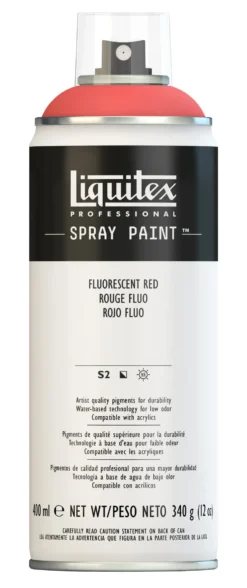 Farba akrylowa w spray'u - Liquitex - Fluorescent Red, 400 ml