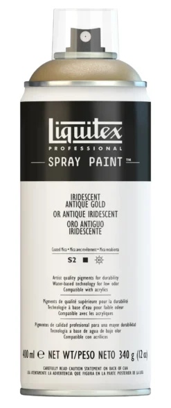 Farba akrylowa w spray'u - Liquitex - Iridescent Antique Gold, 400 ml