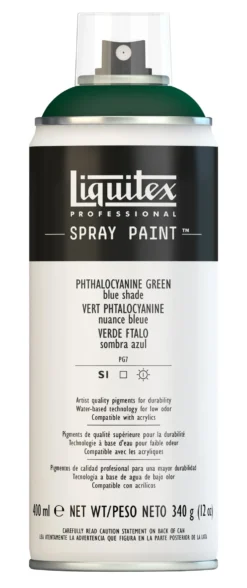Farba akrylowa w spray'u - Liquitex - Phthalo Green (Blue Shade), 400 ml