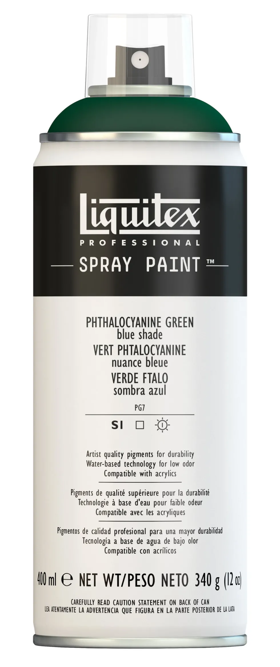Farba akrylowa w spray'u - Liquitex - Phthalo Green (Blue Shade), 400 ml