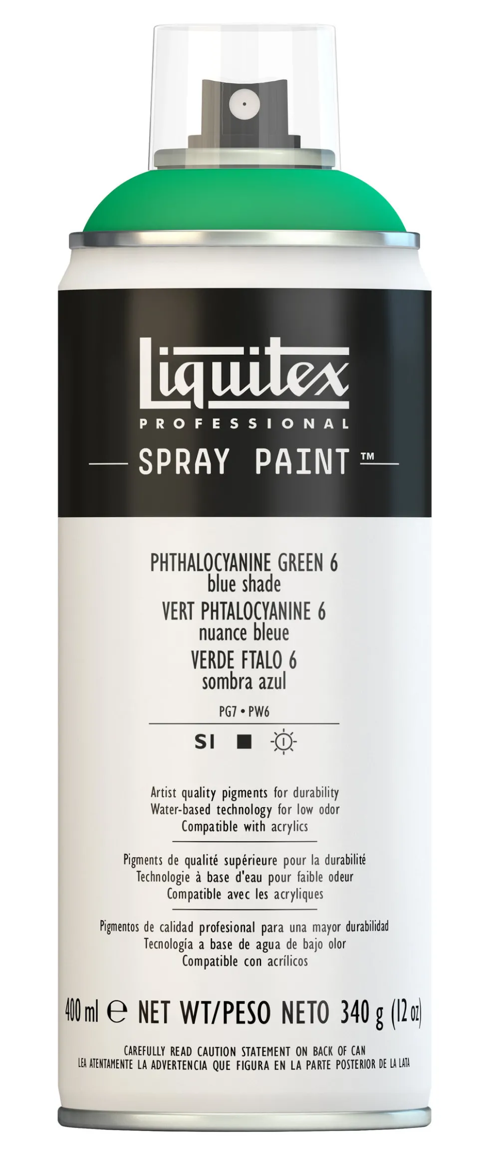 Farba akrylowa w spray'u - Liquitex - Phthalo Green 6, 400 ml