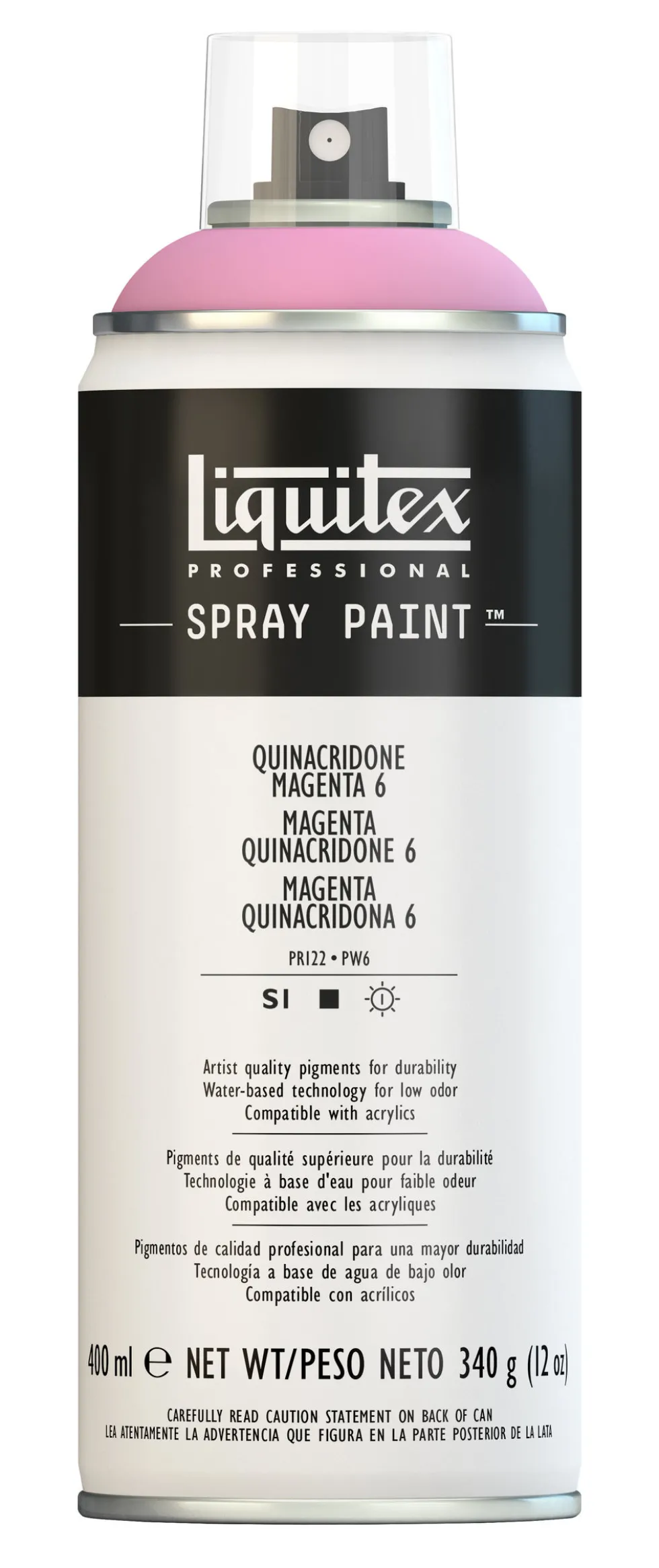 Farba akrylowa w spray'u - Liquitex - Quinacridone Magenta 6, 400 ml